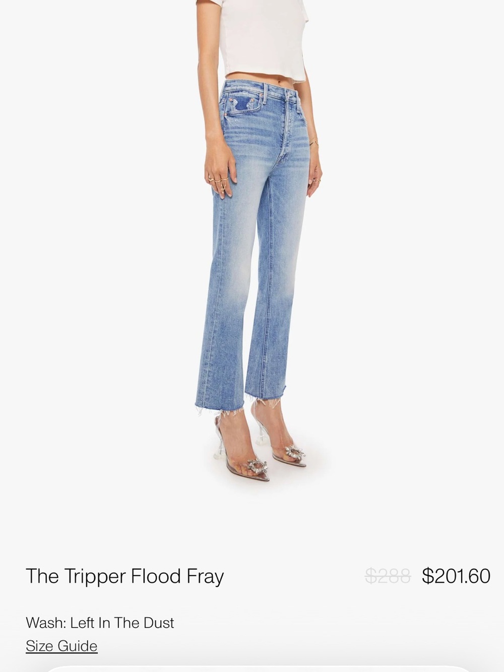 Mother Superior The Tripper Flood Fray Jeans